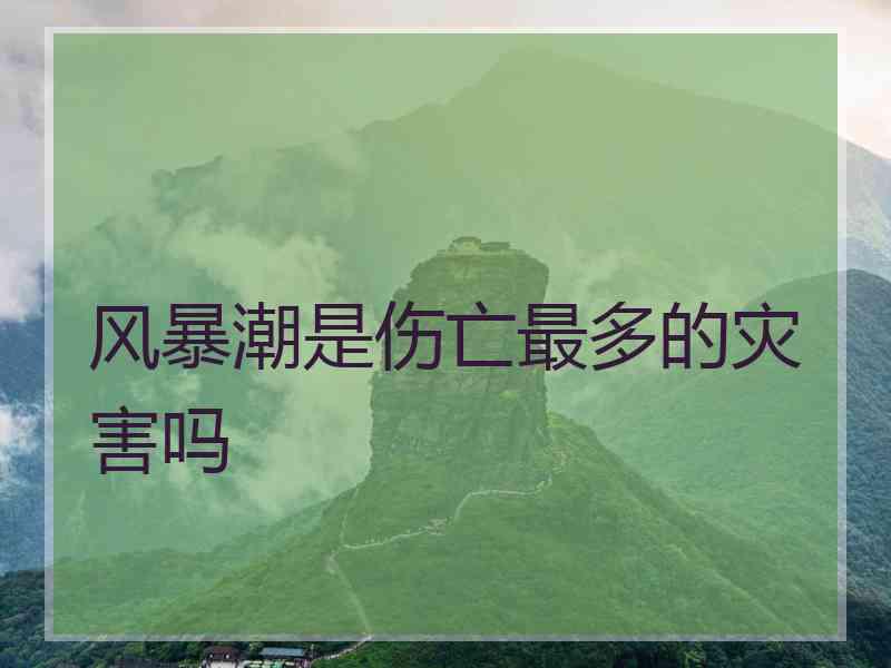 风暴潮是伤亡最多的灾害吗
