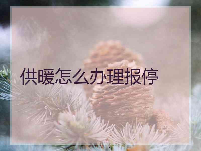 供暖怎么办理报停
