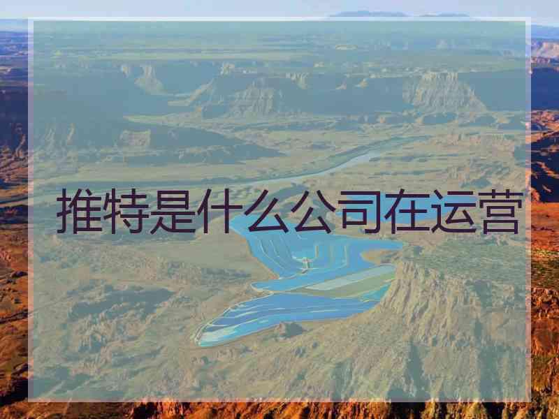 推特是什么公司在运营