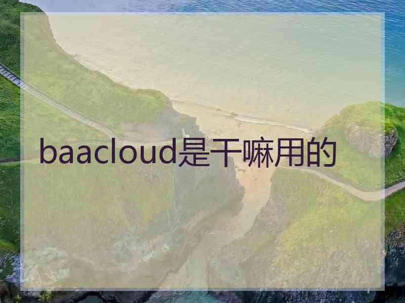 baacloud是干嘛用的