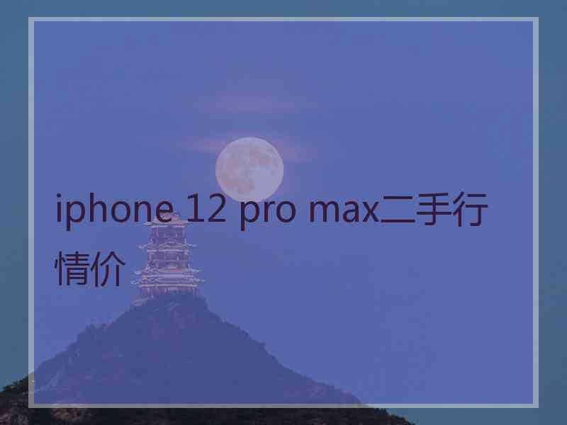 iphone 12 pro max二手行情价