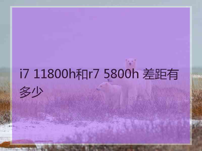 i7 11800h和r7 5800h 差距有多少