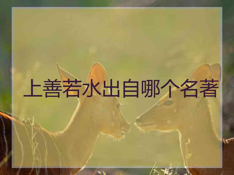 上善若水出自哪个名著