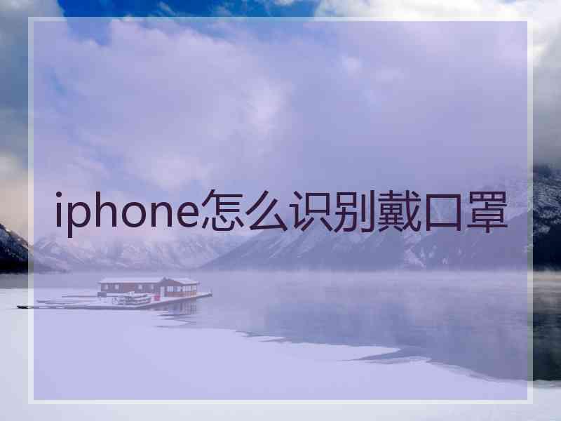 iphone怎么识别戴口罩