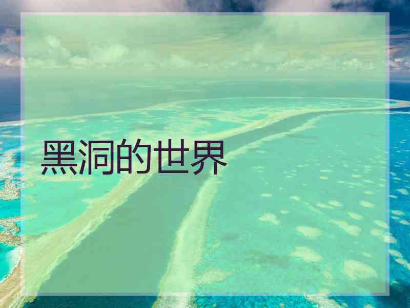 黑洞的世界