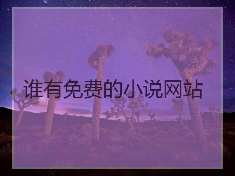 谁有免费的小说网站