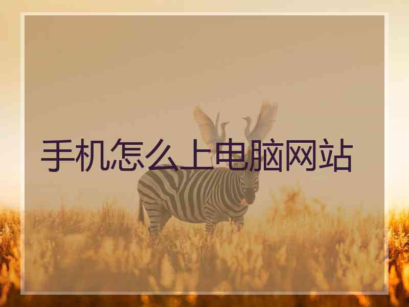 手机怎么上电脑网站