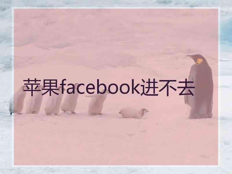 苹果facebook进不去