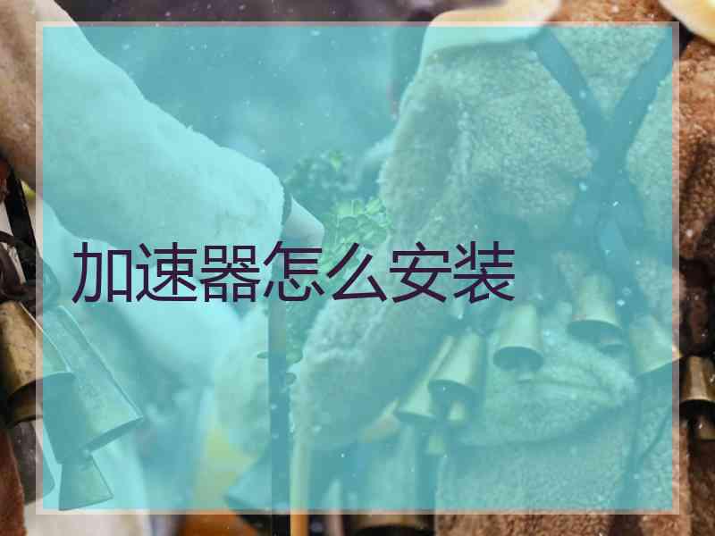 加速器怎么安装