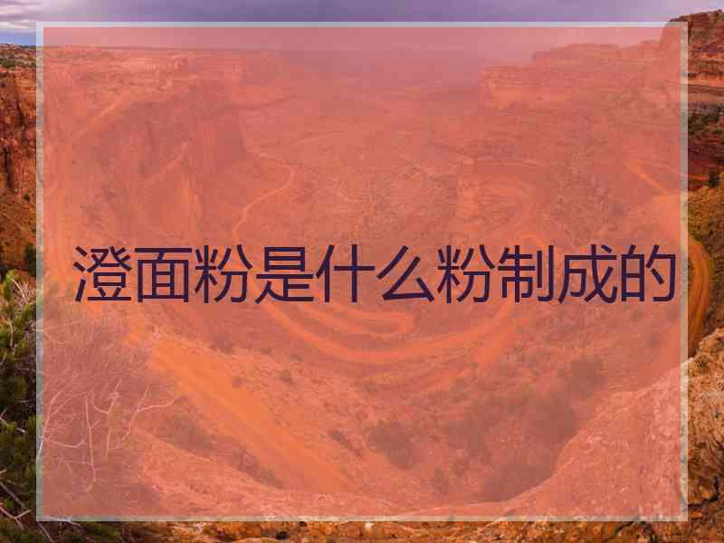 澄面粉是什么粉制成的