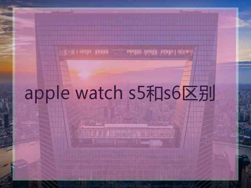 apple watch s5和s6区别