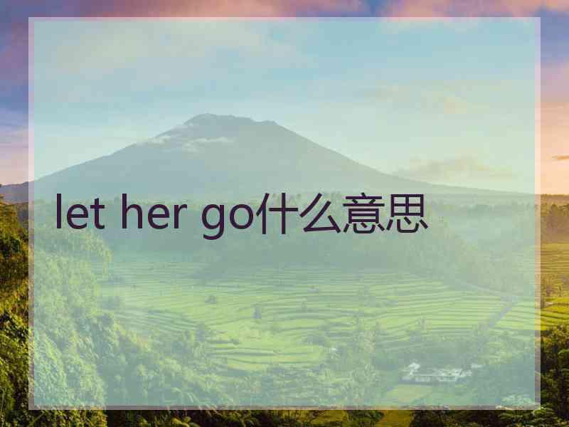 let her go什么意思