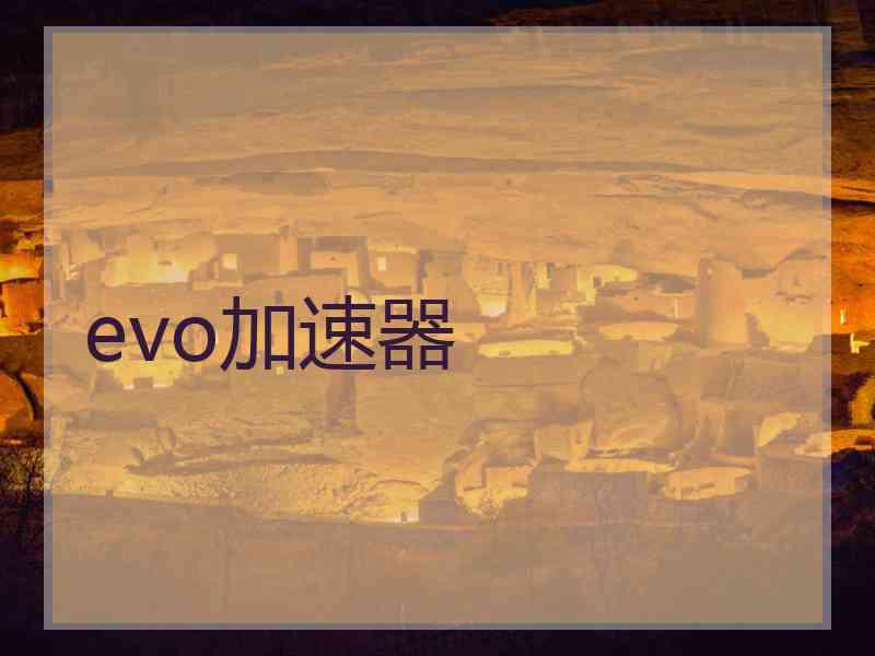 evo加速器