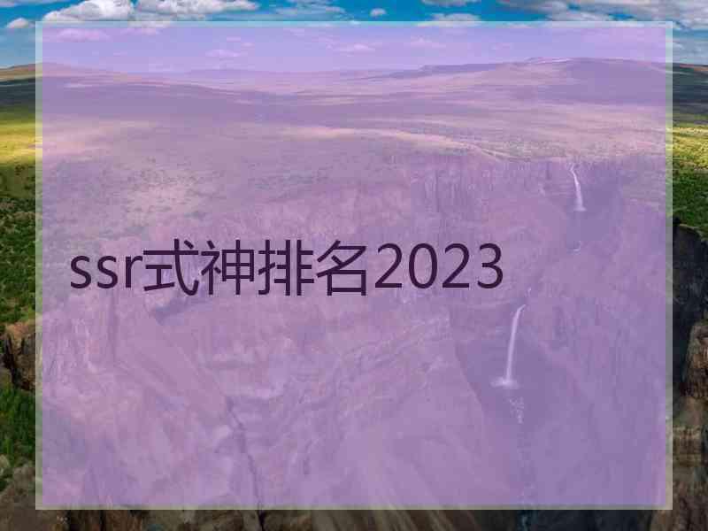 ssr式神排名2023