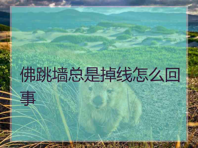 佛跳墙总是掉线怎么回事