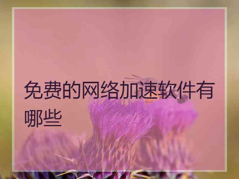 免费的网络加速软件有哪些