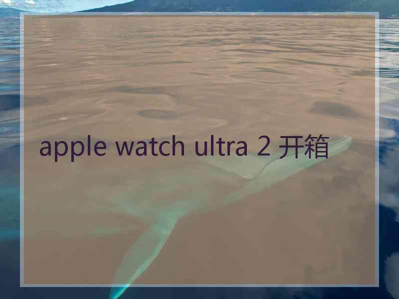 apple watch ultra 2 开箱
