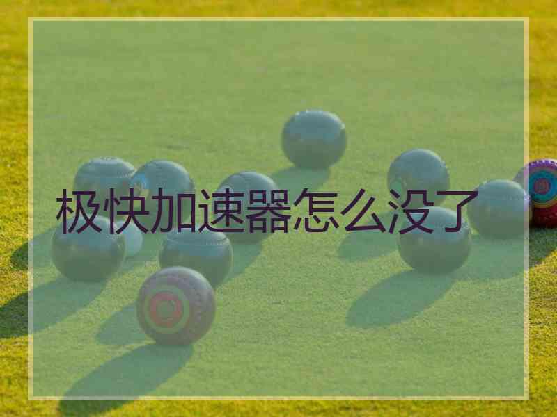 极快加速器怎么没了