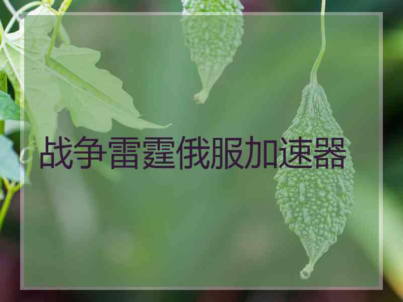 战争雷霆俄服加速器