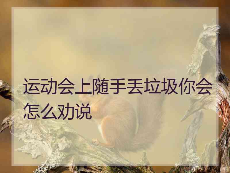 运动会上随手丢垃圾你会怎么劝说