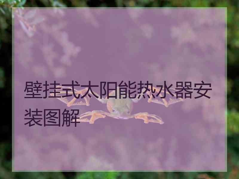 壁挂式太阳能热水器安装图解