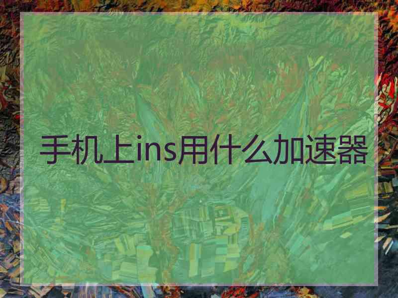 手机上ins用什么加速器