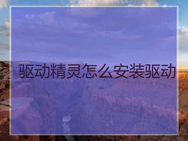 驱动精灵怎么安装驱动