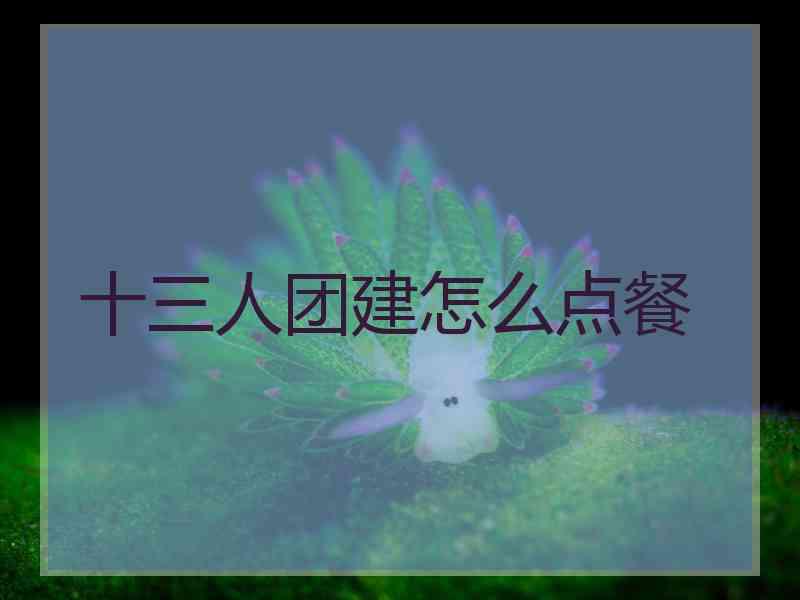 十三人团建怎么点餐