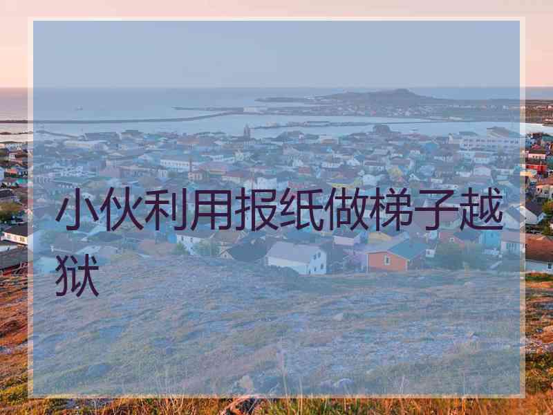 小伙利用报纸做梯子越狱