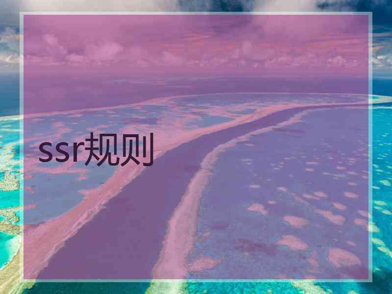 ssr规则