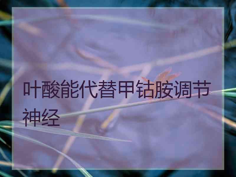 叶酸能代替甲钴胺调节神经