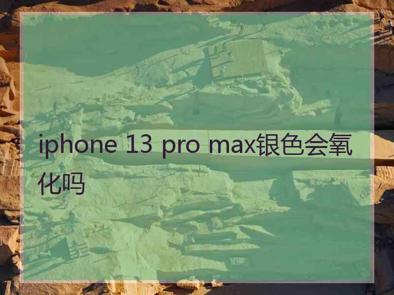 iphone 13 pro max银色会氧化吗