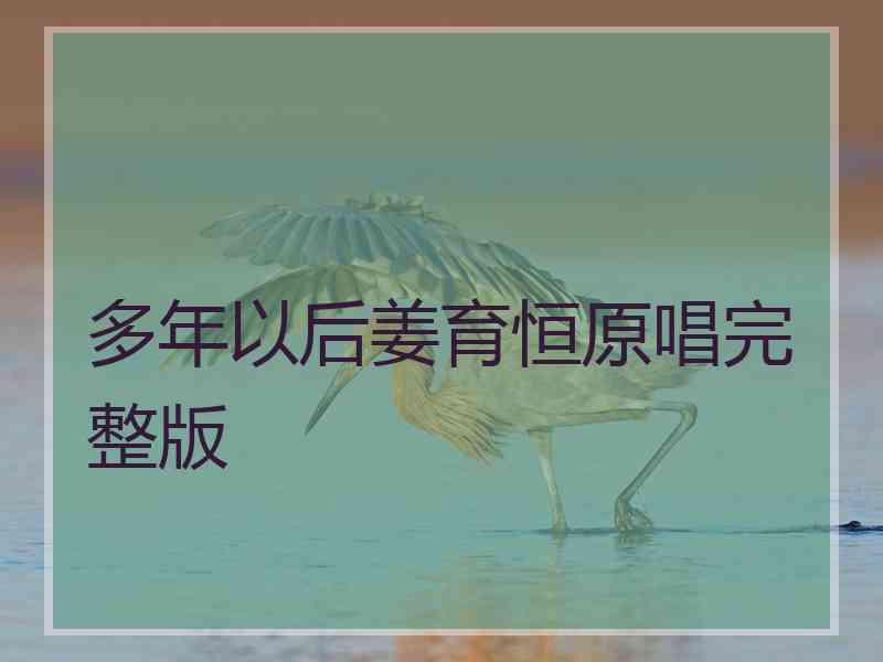 多年以后姜育恒原唱完整版