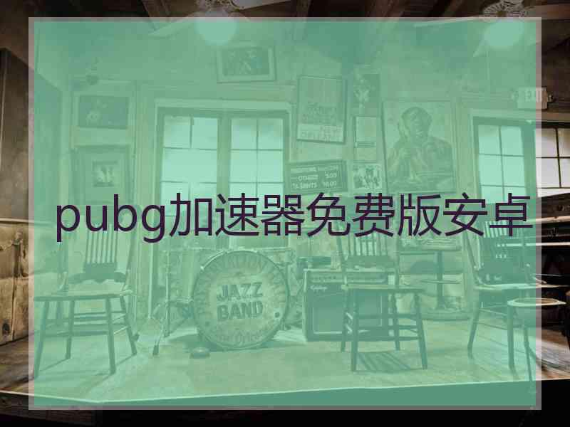 pubg加速器免费版安卓