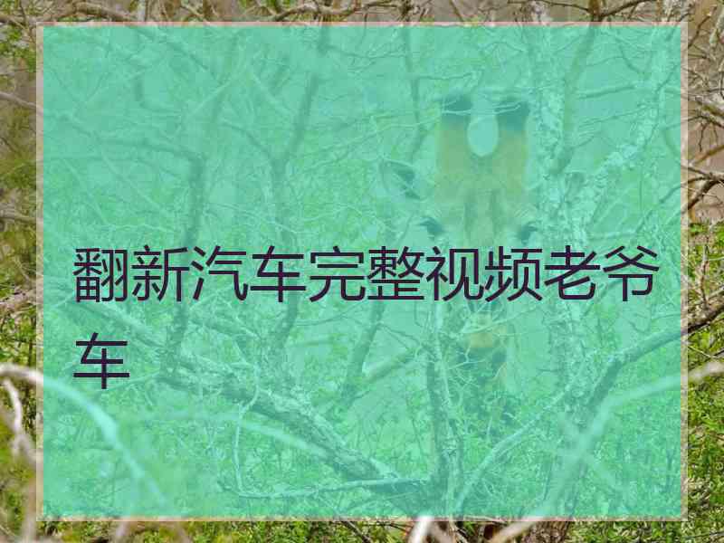 翻新汽车完整视频老爷车