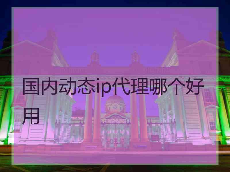 国内动态ip代理哪个好用