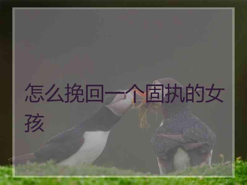 怎么挽回一个固执的女孩