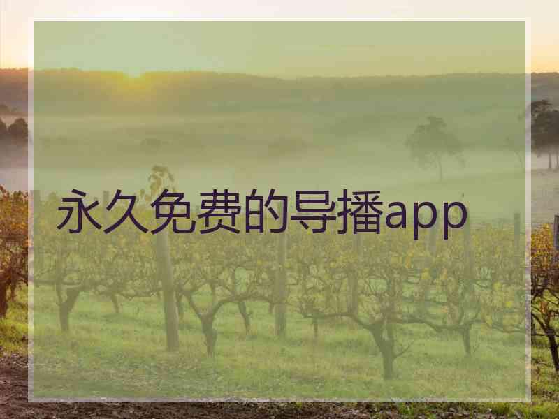永久免费的导播app