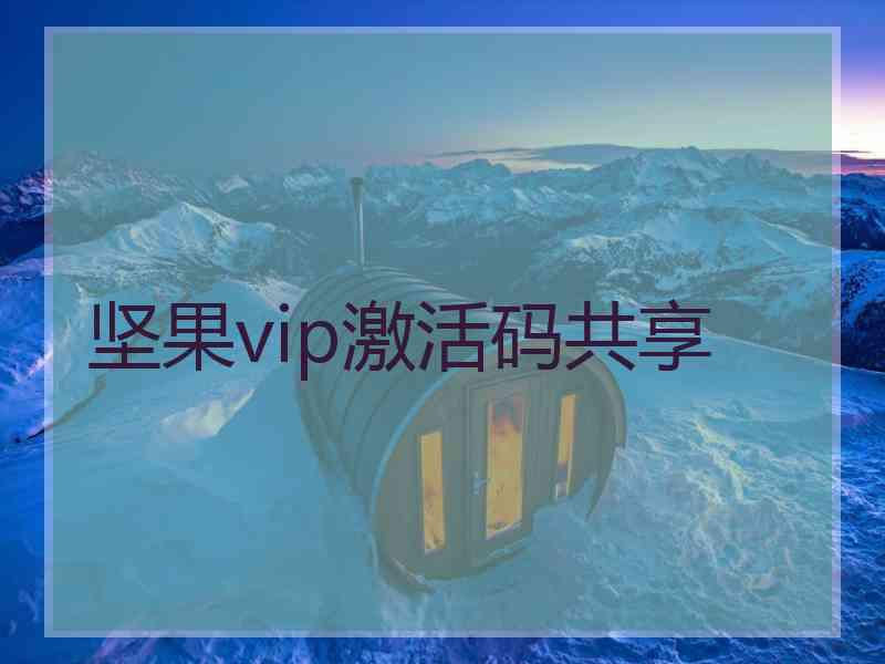 坚果vip激活码共享