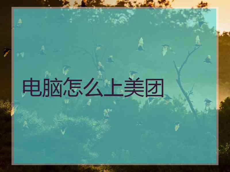 电脑怎么上美团