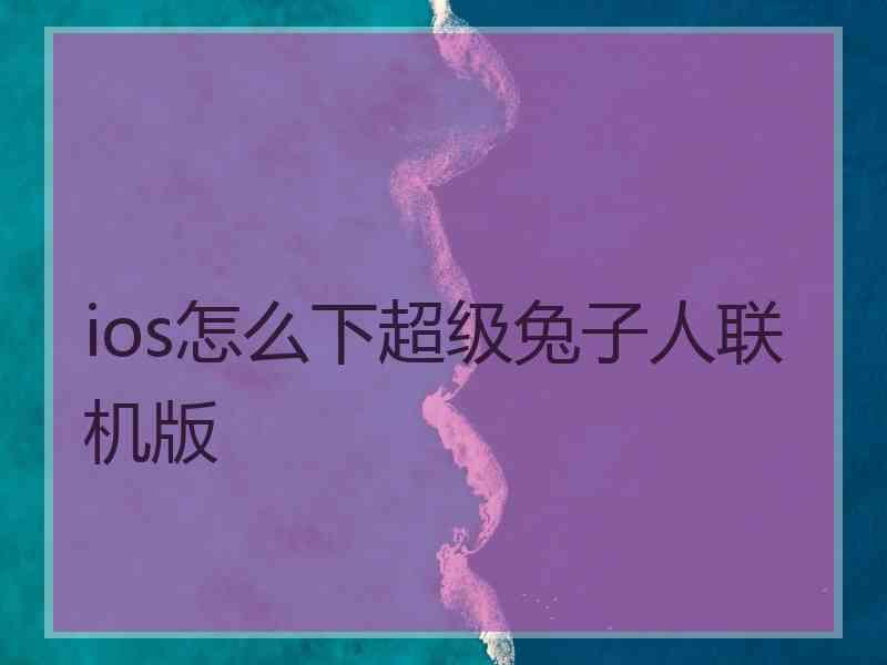ios怎么下超级兔子人联机版