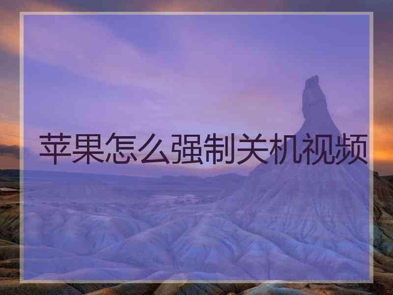 苹果怎么强制关机视频