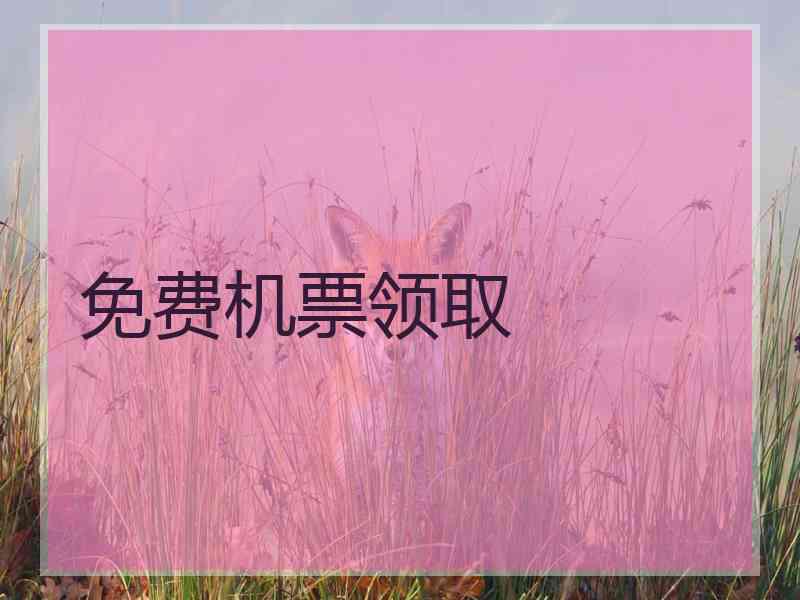 免费机票领取