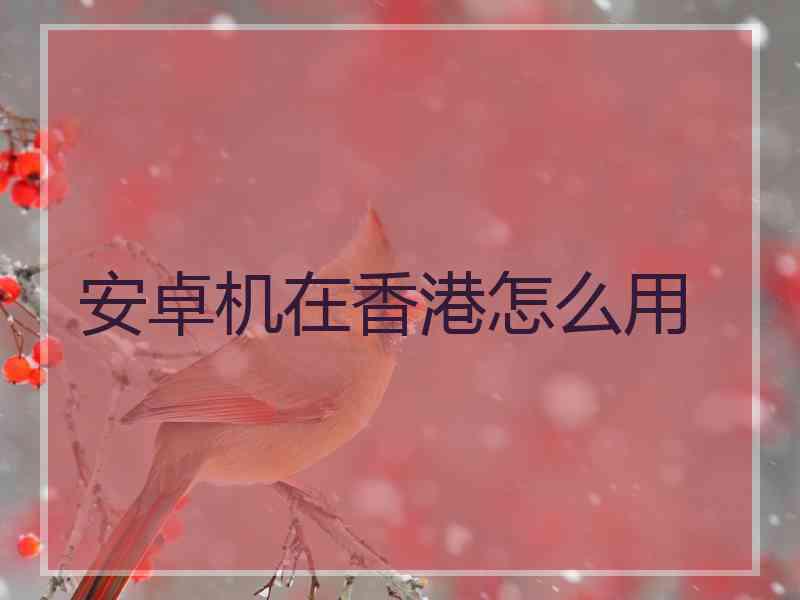 安卓机在香港怎么用