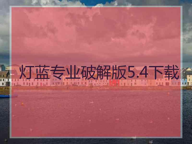 灯蓝专业破解版5.4下载