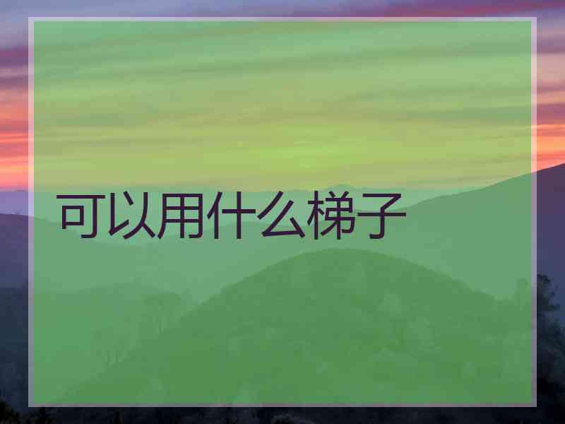 可以用什么梯子