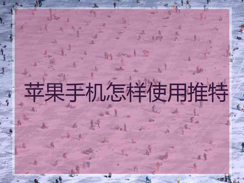 苹果手机怎样使用推特