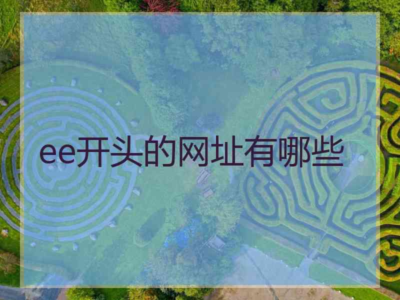 ee开头的网址有哪些
