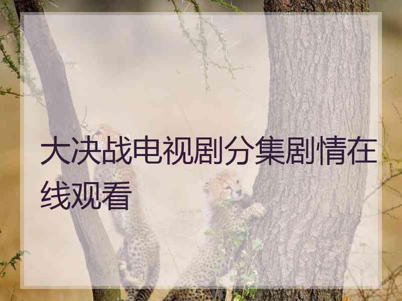 大决战电视剧分集剧情在线观看