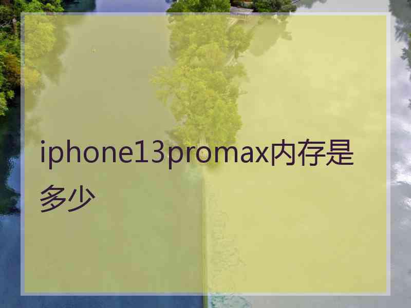 iphone13promax内存是多少